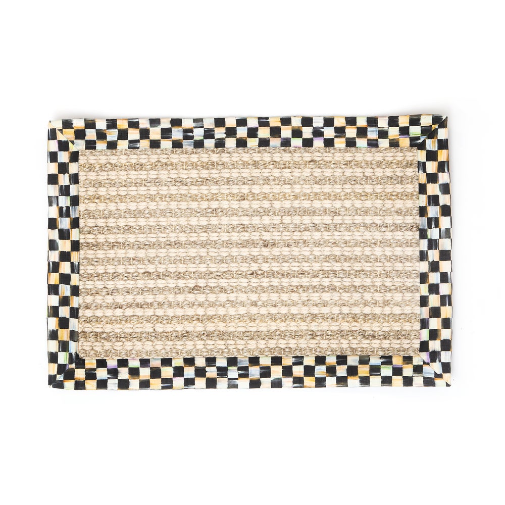 Courtly Check Cable Wool Sisal 2' x 3' Rug mackenzie-childs Panama imagen 1