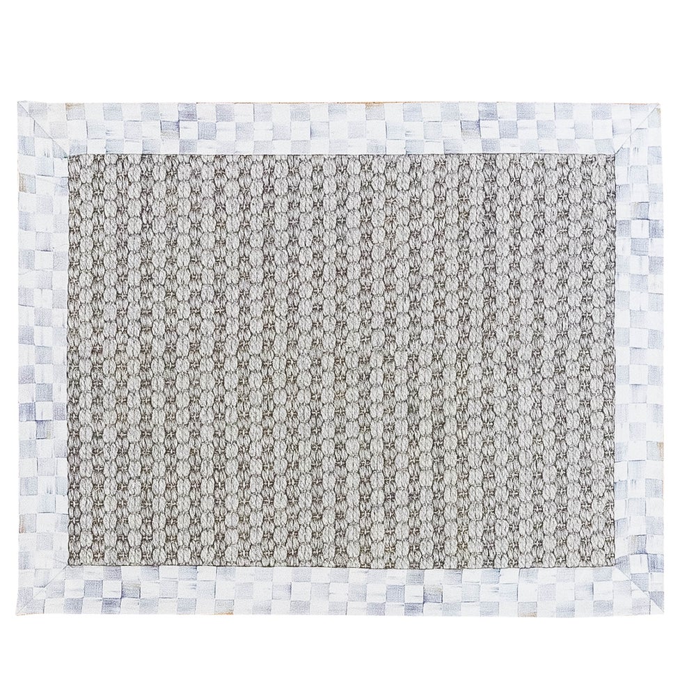 Sterling Check Chunky Sisal Wool Grey 2' x 3' Rug mackenzie-childs Panama imagen 1