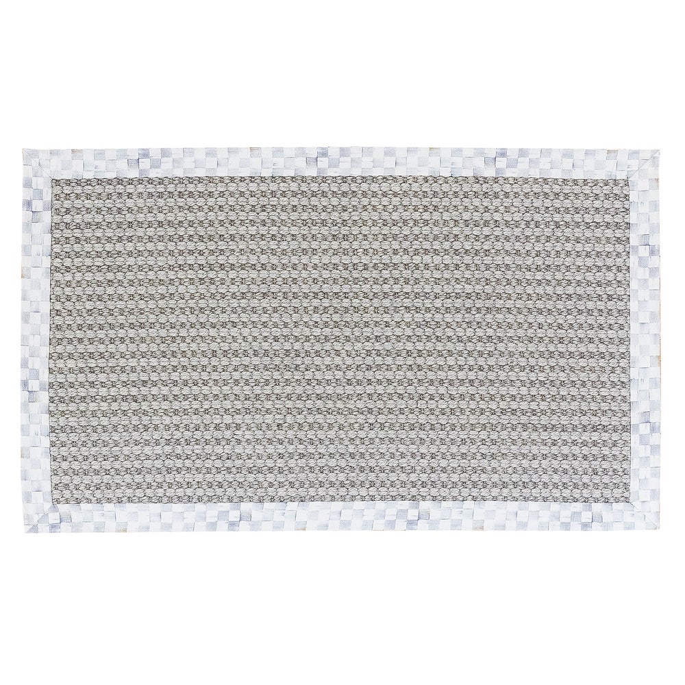 Sterling Check Chunky Sisal Wool Grey 3' x 5' Rug mackenzie-childs Panama imagen 1