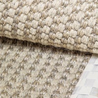 Sterling Check Chunky Sisal Wool Grey 3' x 5' Rug