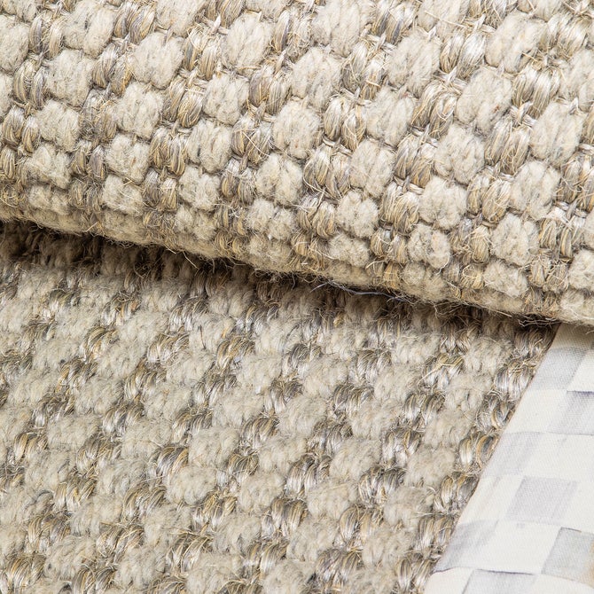 Sterling Check Chunky Sisal Wool Grey 3' x 5' Rug image number 1
