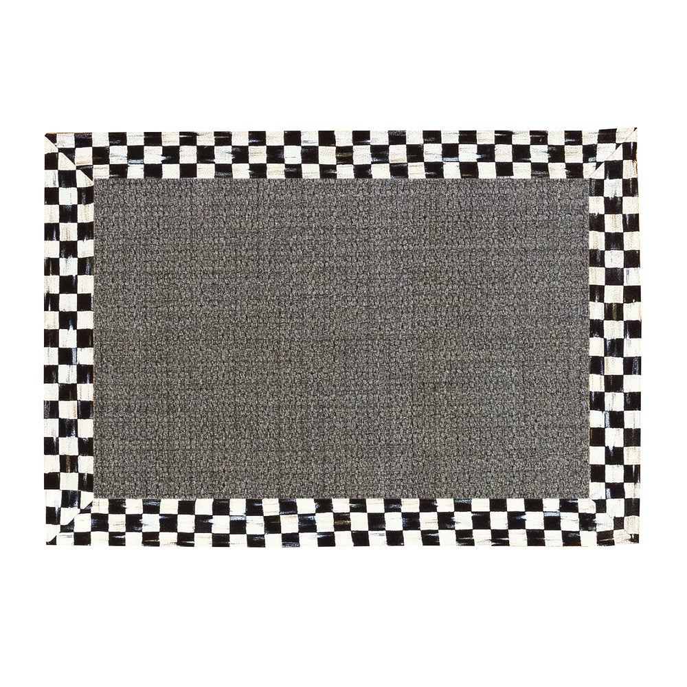 Courtly Check Sisal Rug - Grey, 2' x 3' mackenzie-childs Panama imagen 1