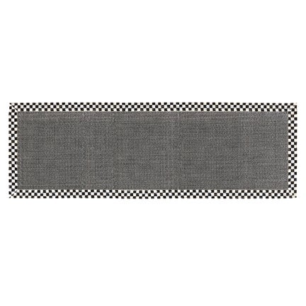 Courtly Check 2'6" x 9' Grey Sisal Runner Rug