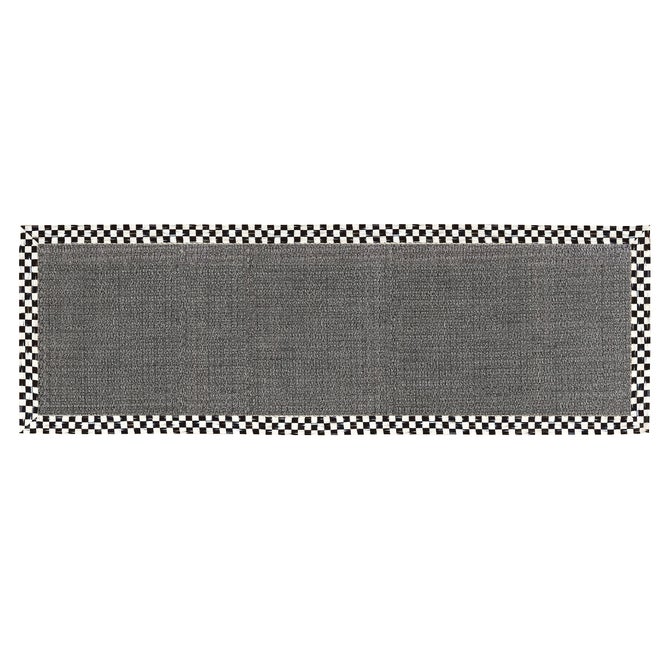 Courtly Check 2'6" x 9' Grey Sisal Runner Rug image number 0