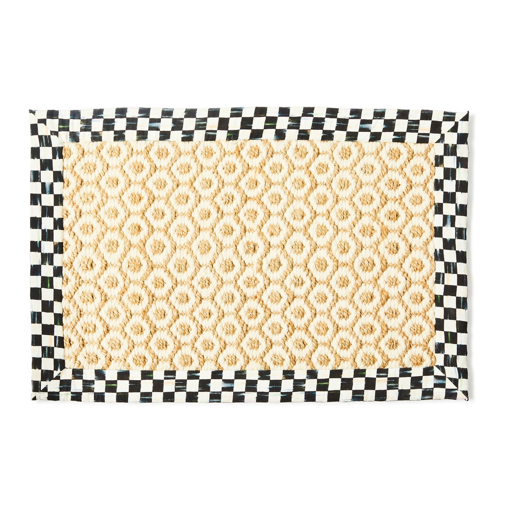Courtly Check Natural Honeycomb Rug mackenzie-childs Panama imagen 1