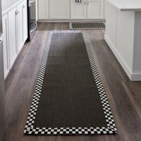 Courtly Check Black Sisal 2'6" x 9' Runner