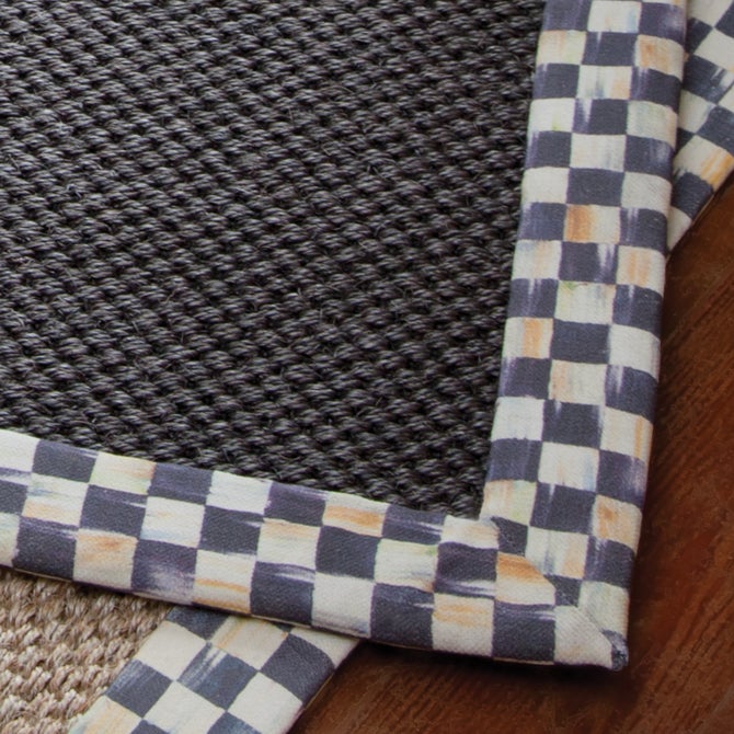 Courtly Check Black Sisal 2'6" x 9' Runner image number 2