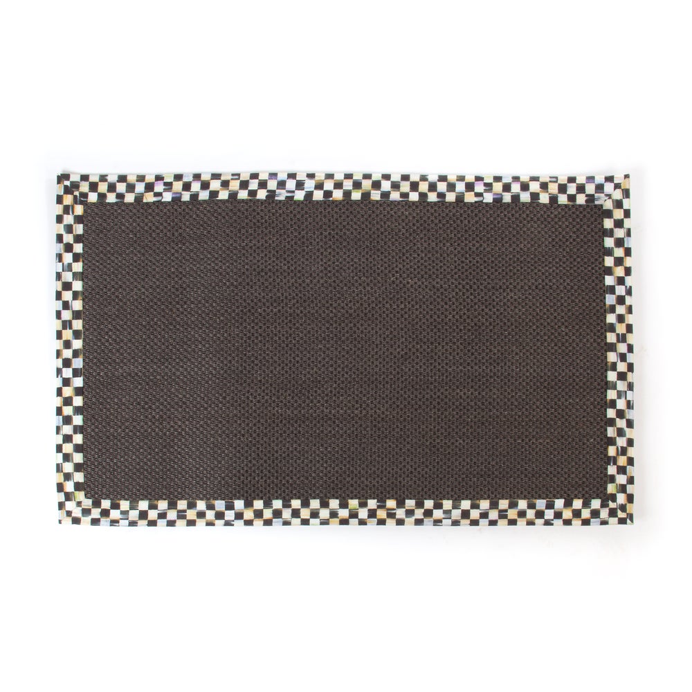 Courtly Check Sisal Rug - Black, 3' x 5' mackenzie-childs Panama imagen 1