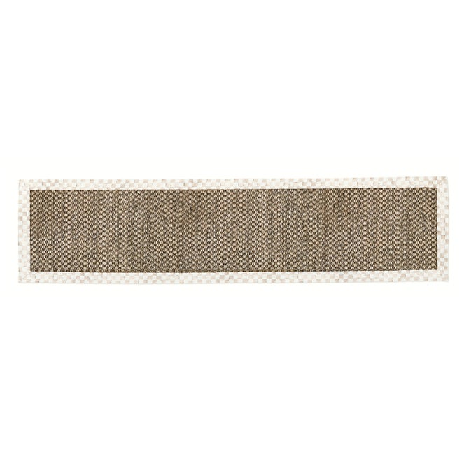 Mocha Check 2'6" x 9' Chunky Sisal Runner image number 0