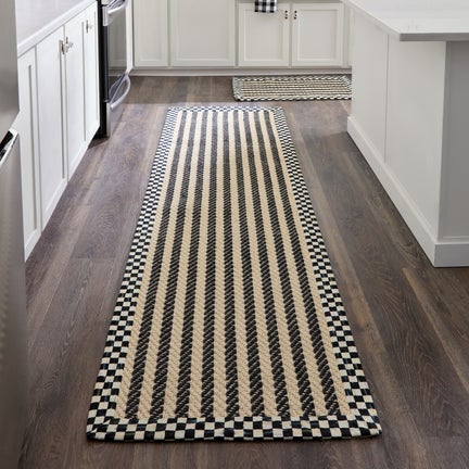 Courtly Check Herringbone Stripe 2'6" x 9' Sisal Runner