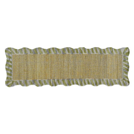 Jute Scalloped Purple and Green 2'6" x 8' Runner
