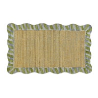 Jute Scalloped Purple & Green Rug