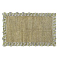Jute Scalloped Purple & Green Rug