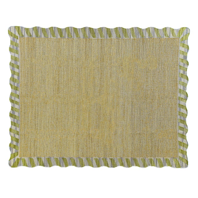 Jute Scalloped Purple & Green Rug image number 3
