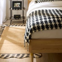 Jute Scalloped Black and White 3' x 5' Rug