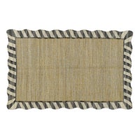 Jute Scalloped Black & White Rug