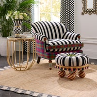 Jute Scalloped Black and White 8' x 10' Rug