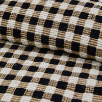 Natural, Black & White Checked 3' x 5' Rug