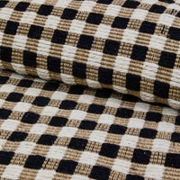 Natural, Black & White Checked 8' x 10' Rug