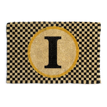 Monogrammed "I" Entrance Mat