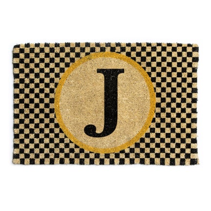 Monogrammed "J" Entrance Mat
