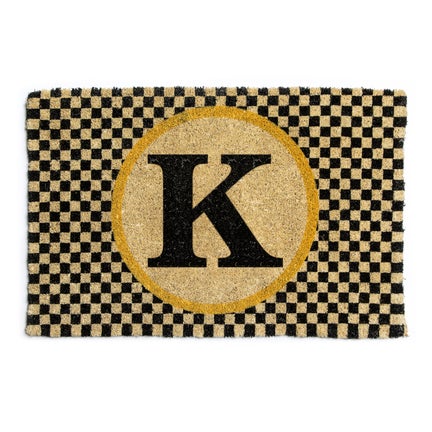 Monogrammed "K" Entrance Mat