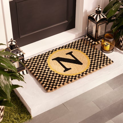 Monogrammed "N" Entrance Mat
