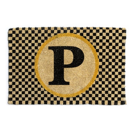 Monogrammed "P" Entrance Mat