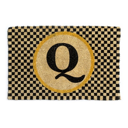 Monogrammed "Q" Entrance Mat
