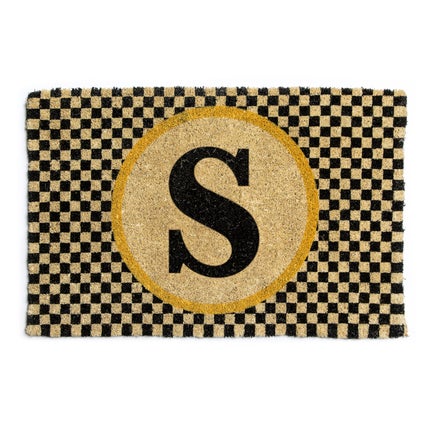 Monogrammed "S" Entrance Mat