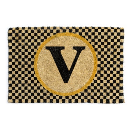 Monogrammed "V" Entrance Mat