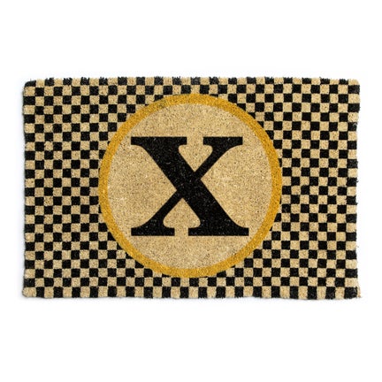 Monogrammed "X" Entrance Mat