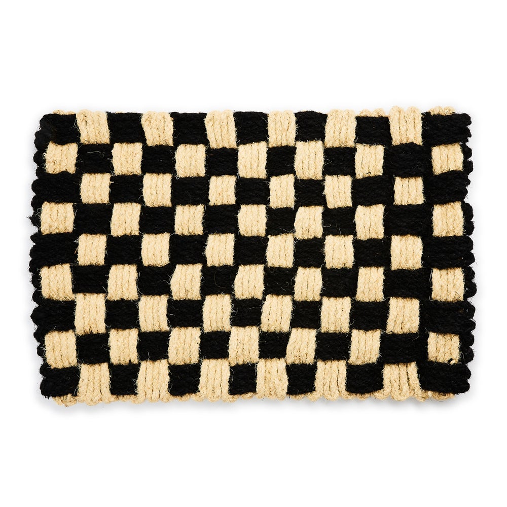 Woven Check Entrance Mat mackenzie-childs Panama imagen 1 Woven Check Entrance Mat mackenzie-childs Panama imagen 1