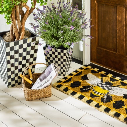 Honeycomb with Bees Entrance Mat
