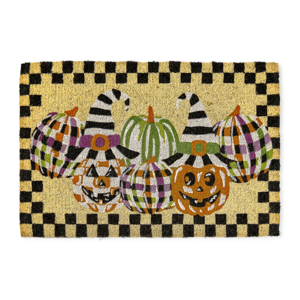 Happy Jack O'Lanterns Entrance Mat mackenzie-childs Panama imagen 1 Happy Jack O'Lanterns Entrance Mat mackenzie-childs Panama imagen 1