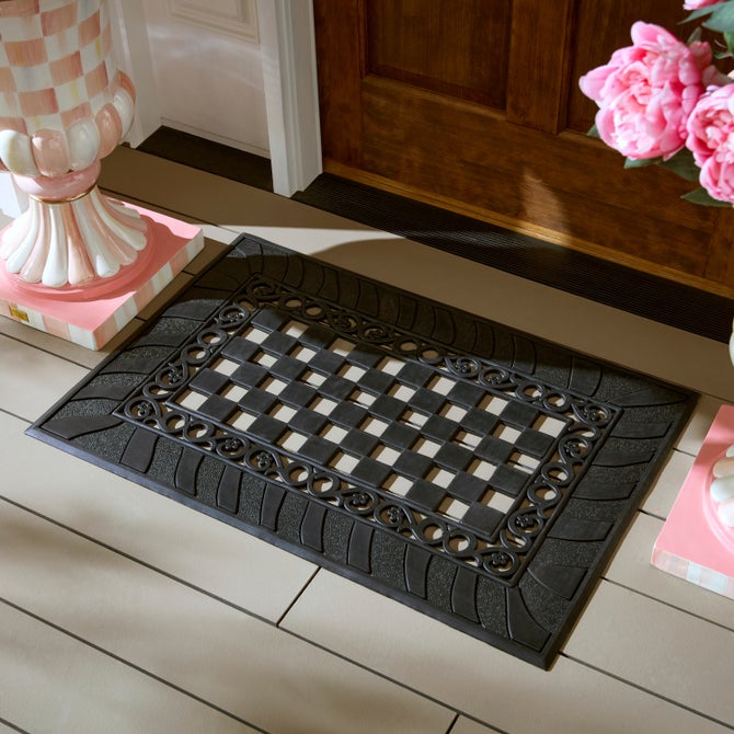 Classic Check Rubber Entrance Mat image number 3
