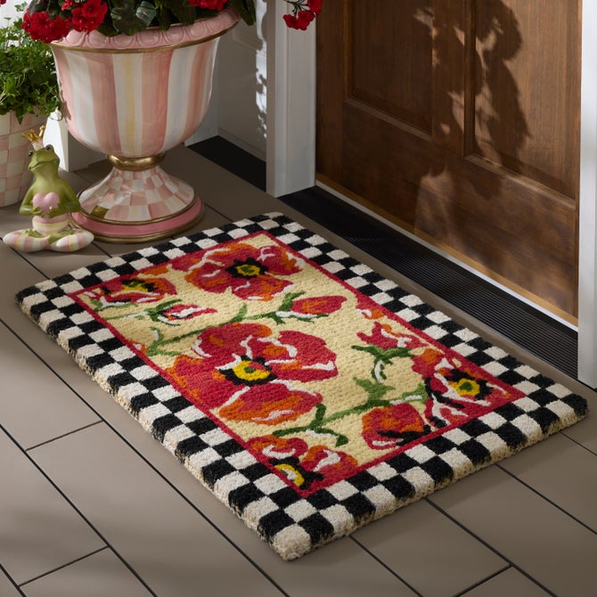 Red Poppies Entrance Mat image number 1