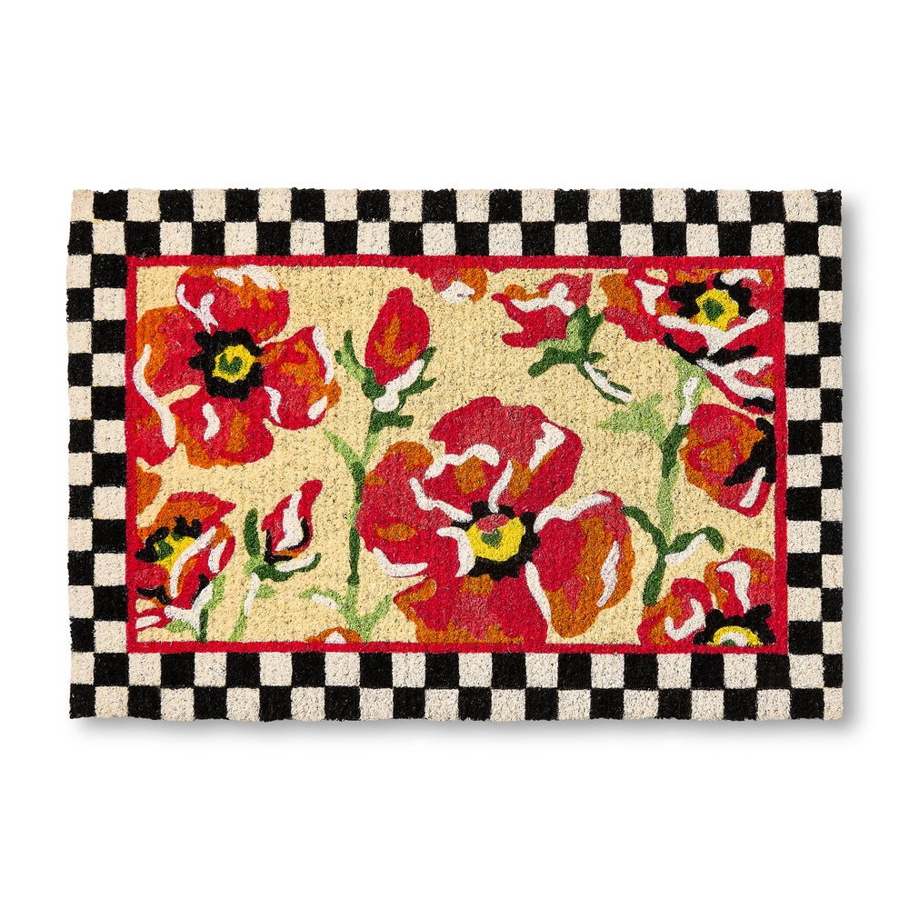 Red Poppies Entrance Mat mackenzie-childs Panama imagen 1