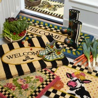 Welcome Awning Stripe Entrance Mat