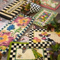 Welcome Awning Stripe Double Door Entrance Mat