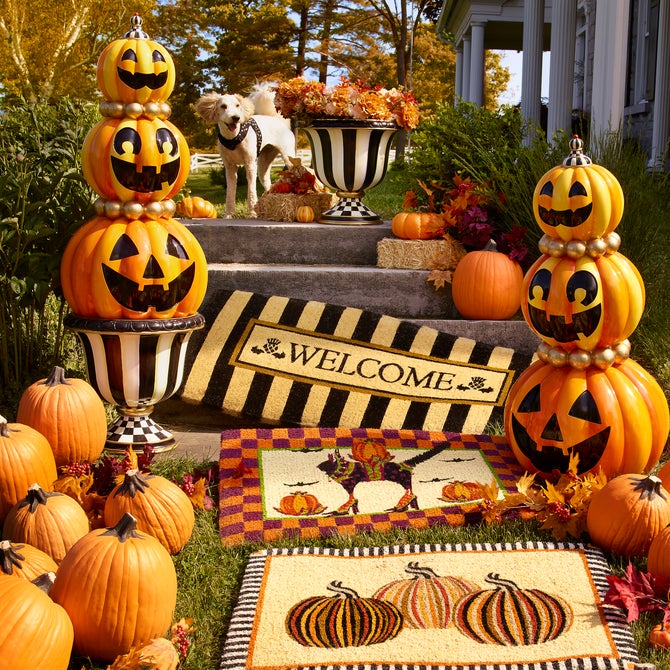 Welcome Awning Stripe Double Door Entrance Mat image number 4