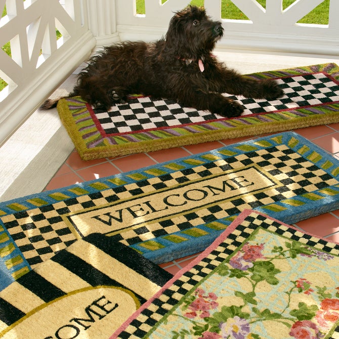 Welcome Periwinkle Double Door Entrance Mat image number 5
