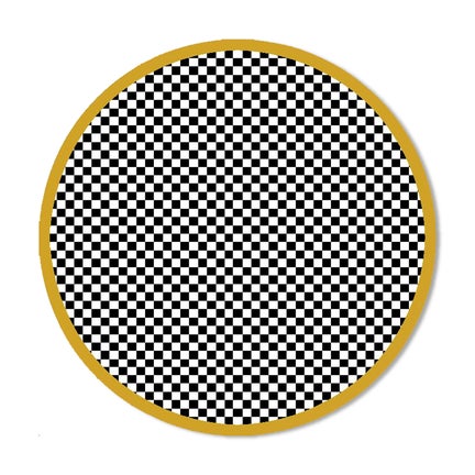 Check It Out Gold 6' Round Rug
