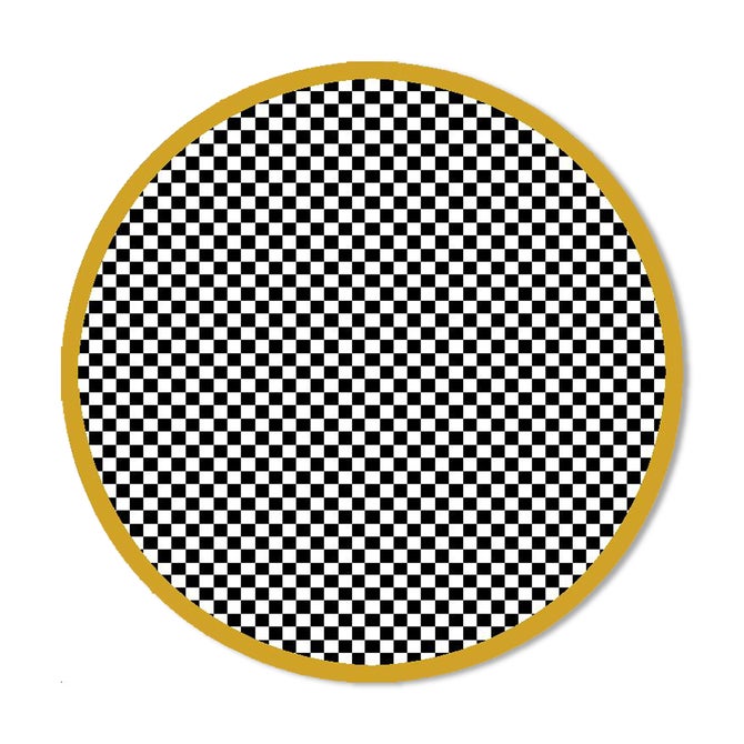 Check It Out Gold 6' Round Rug image number 0