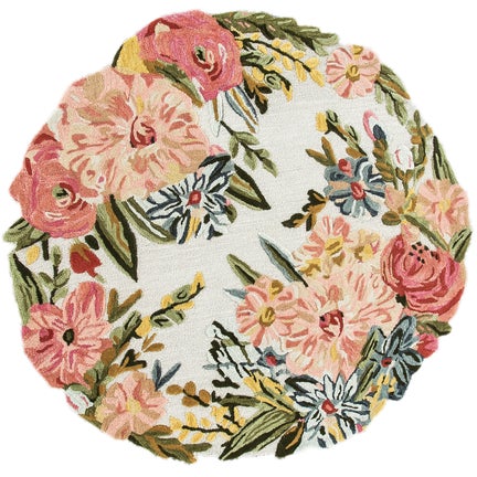 Flower Garden 6' Round Rug