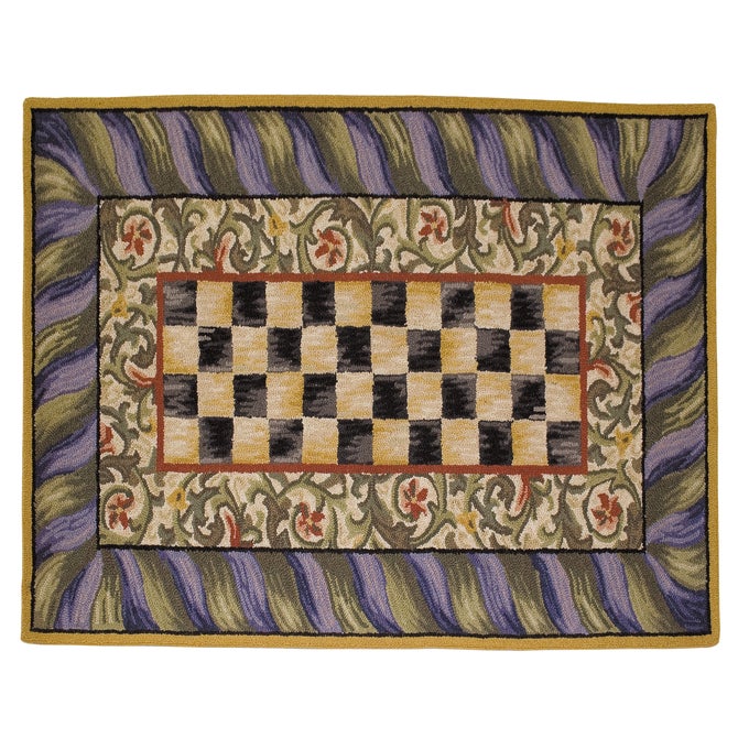 Courtly Check Purple & Green 3' x 5' Rug image number 0