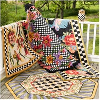 Courtly Check Purple & Green 5' Octagon Rug