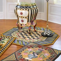 Courtly Check Purple & Green 5' Octagon Rug