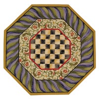 Courtly Check Purple & Green 5' Octagon Rug