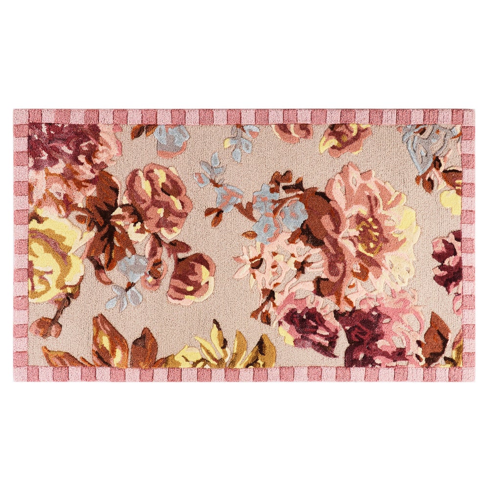 Dusty Rose Floral Rug mackenzie-childs Panama imagen 1